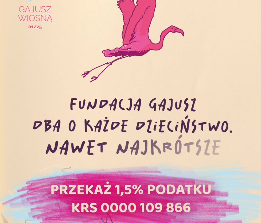 okładka kwartalnika wiosennego 2025 Fundacji Gajusz