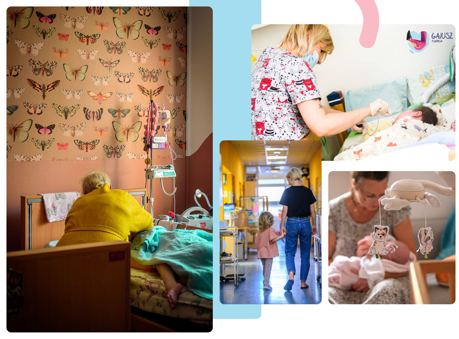 Ludzie Gajusza wspólna grafika o ludziach w fundacji, którzy poprzez prace i wolontariat wspierają Gajuszątka raport 2024