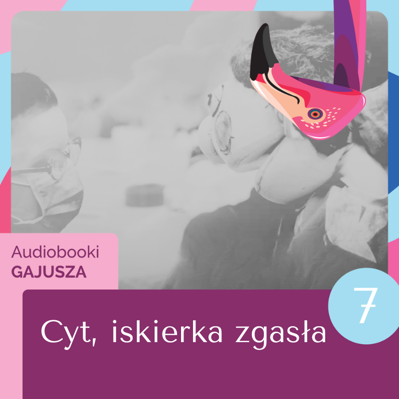 Okładka audiobooka „Cyt, iskierka zgasła” – lalka terapeutyczna dziecięcego oddziału onkologicznego pomaga choremu onkologicznie chłopczykowi.