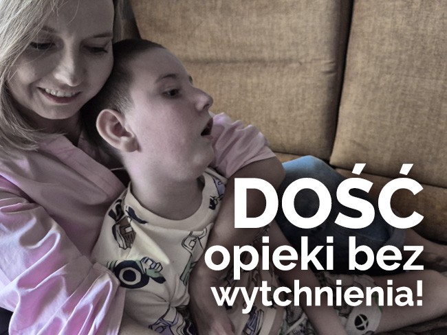 Pani Agnieszka z synem Tymonem - podpisz petycję dotyczącą opieki wytchnieniowej
