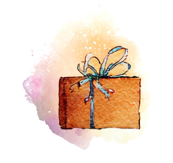 Rysunek prezentu - zbiórka świąteczna - Fundacja Gajusz