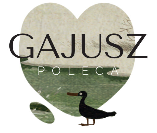 Logotyp „Gajusz Poleca” ze zdjęciem okładki wpisanym w serce w „Kwartalnik Gajusz zimą 04/25”.
